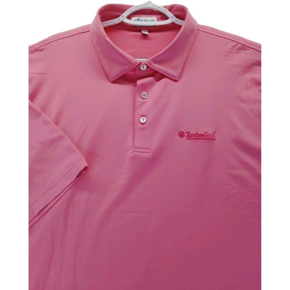 Peter Millar Polo Shirt Mens 2XL Pink Summer Comfort Golf Performance Stretch